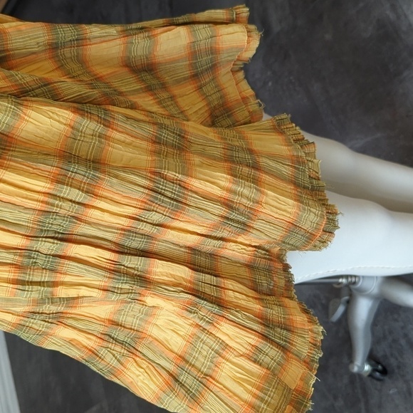 Urban Outfitters Plaid Sweetheart Neck Romper Yellow S punk summer beach boho - Picture 7 of 11